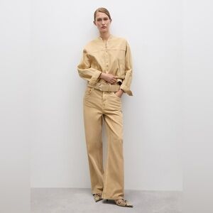 MANGO Tan Denim Women’s Bomber Jacket